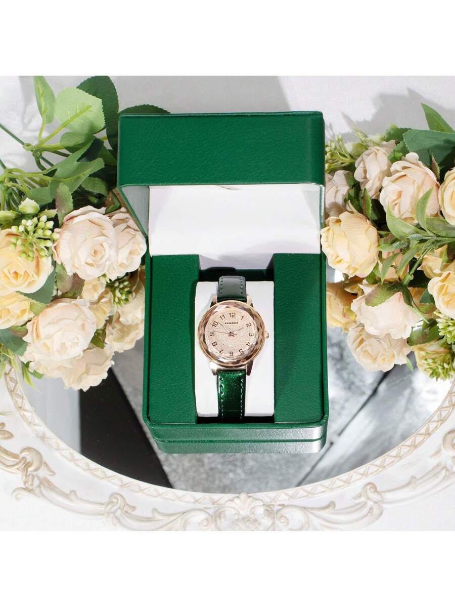 腕時計 レディース セット 女性用ファッションウォッチギフトセット2個、満天の星の輝き フルダイヤモンド腕時計、ライト高級感のある_画像1
