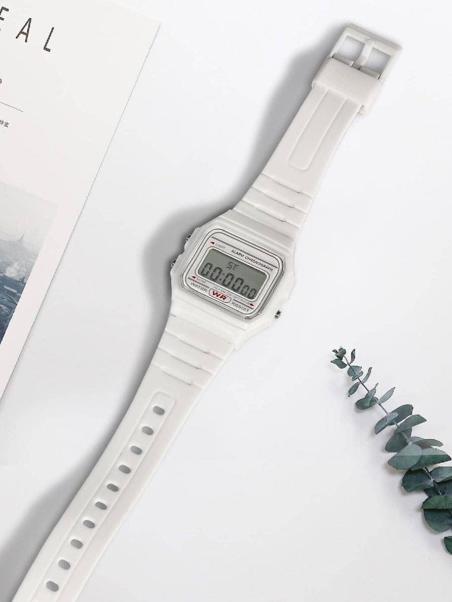 腕時計 レディース デジタル 乾電池搭載 ユニセックス スクエア電子式ウォッチ シンプルスポーツ製ウルトラ薄型 カジュアル カジュ_画像4