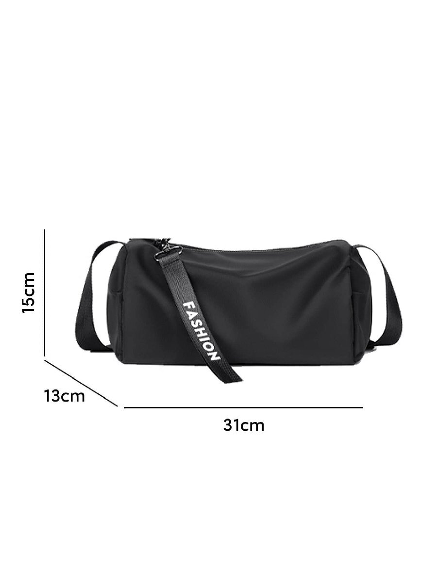 メンズ バッグ ショルダーパック ブラックシンプルスタイル 旅行用バッグ、軽量ショルダーバッグ＆クロスボディバッグ、スポーツ＆フィ_画像3