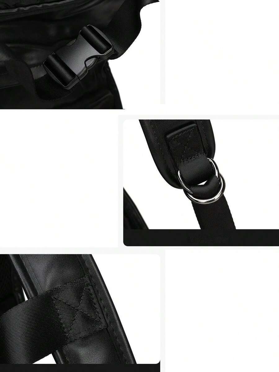 メンズ バッグ バックパック 3 ライオンヘッド ラップトップバックパック 124スタイリッシュ-レザー耐久性抜群のユニセックス風_画像2