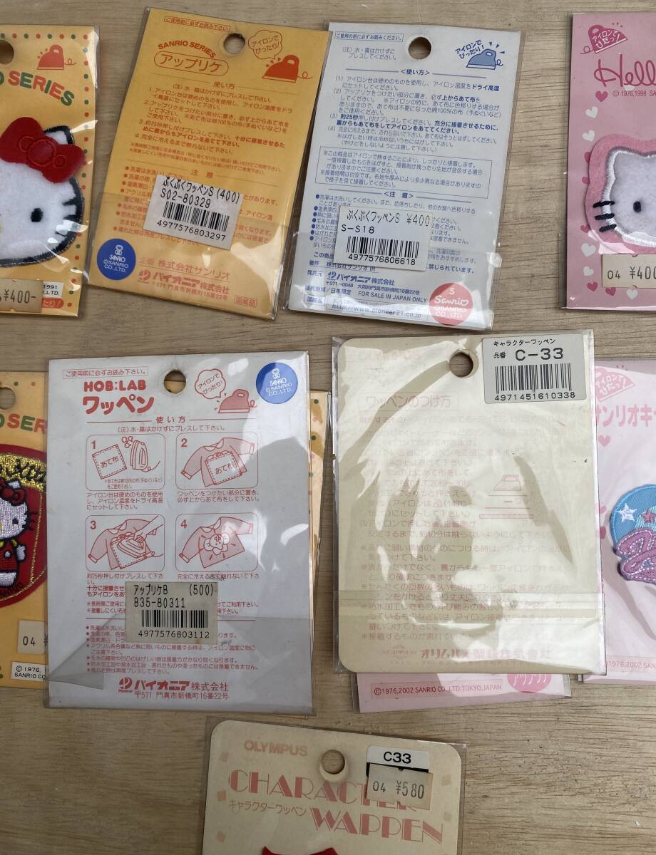 Snna handicrafts shop 216/ badge Sanrio Kitty design various together 40 sheets and more button retro long-term keeping goods present condition goods 