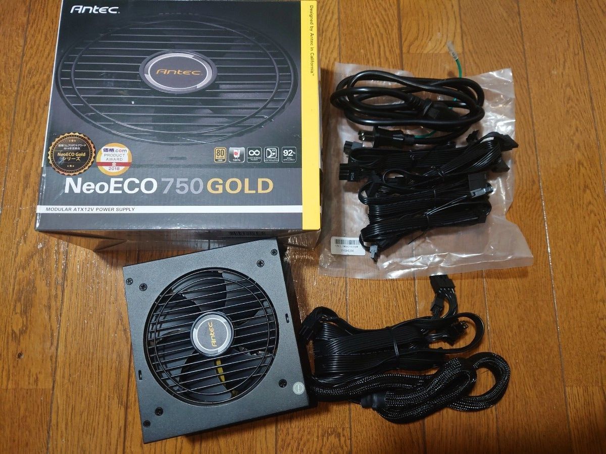 ANTEC NE750 GOLD セミモジュラー 80PLUS GOLD認証取得 高効率高耐久電源ユニット ATX 750W 