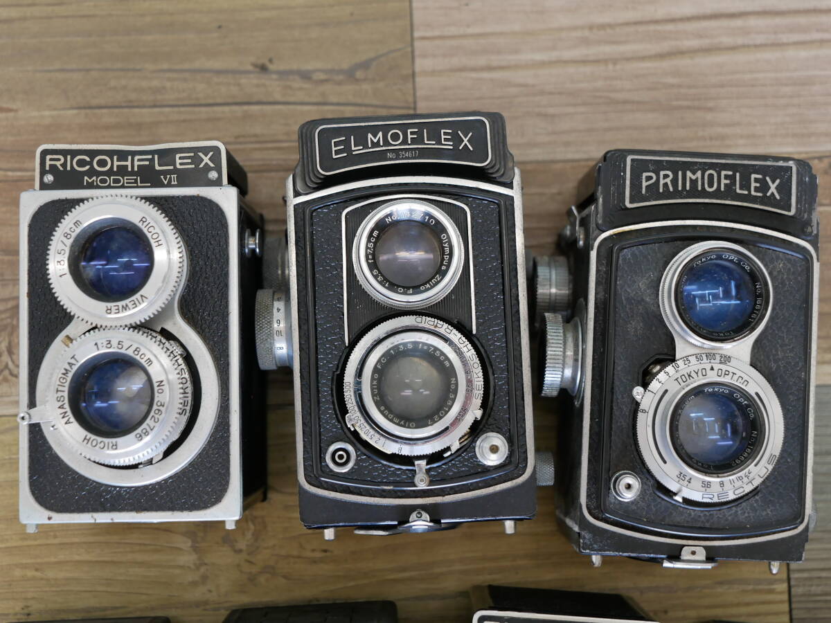 １２　中判フィルムカメラ　まとめ　蛇腹カメラ　二眼レフカメラ yashica-44 yashica-a ricohflex elmoflex primoflex_画像2