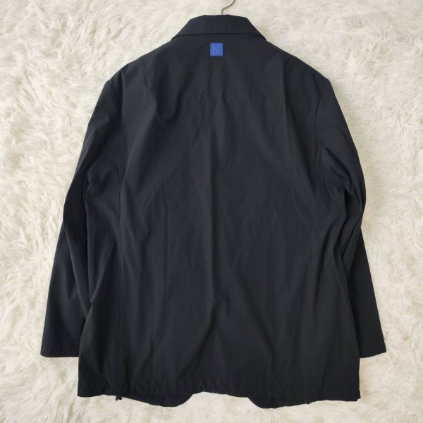  Nano Universe NVY by 5525 suit setup tailored jacket M black nylon stretch spring summer blaser men's 