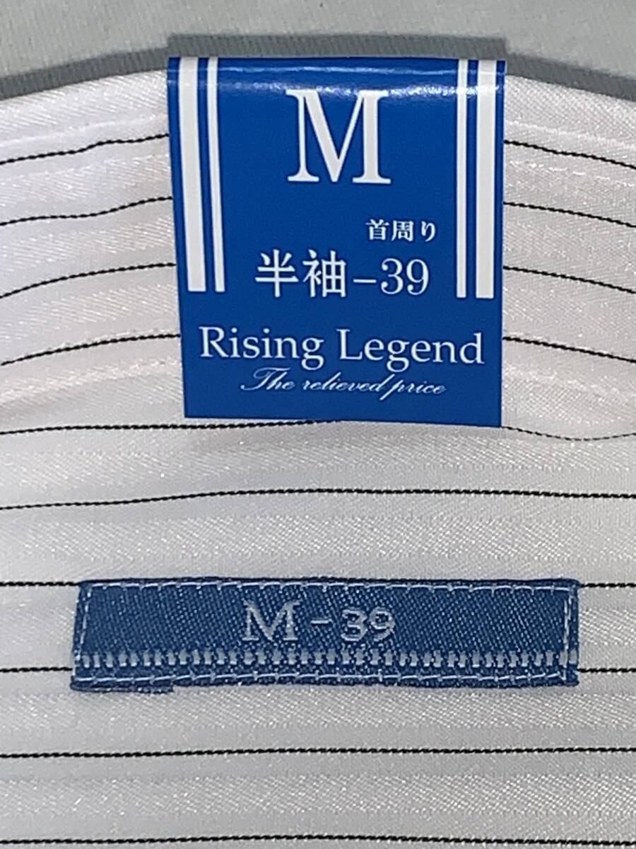 Rising Legend 半袖 ストライプ BD シャツ M 39 白黒 未使用品_画像4