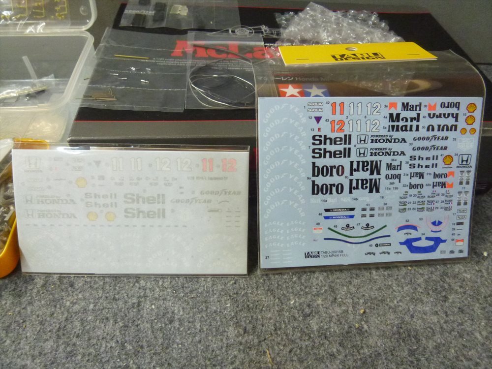 タミヤ 1/20 マクラーレンホンダ MP4/4＆モデルファクトリーヒロ日本GPコンバージョンキット＆3MDホイール＆TABUデカール 委託品の画像9