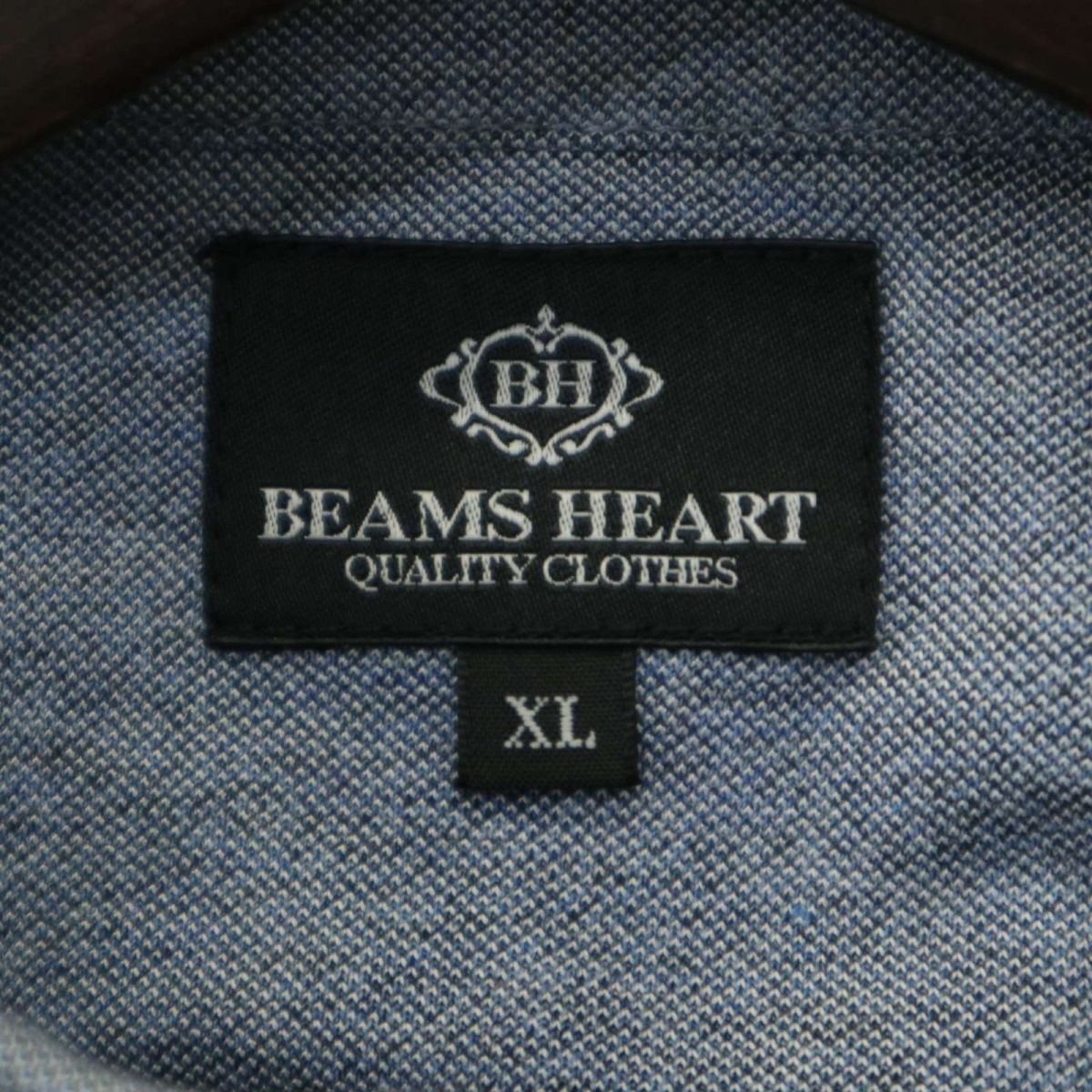 新品 23SS★ BEAMS HEART ビームス ハート 抗菌防臭 半袖 鹿の子 レギュラーカラー ポロシャツ Sz.XL　メンズ 大きいサイズ　A4T04996_5#A_画像9