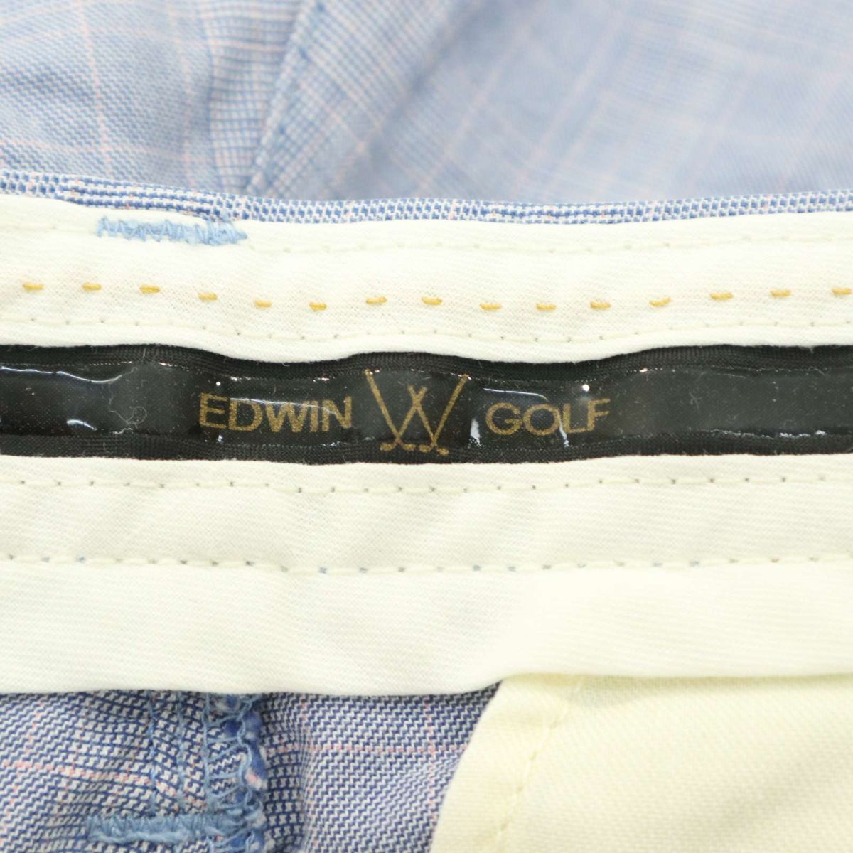 EDWIN GOLF エドウィン ゴルフ 春夏 KG5993 チェック★ ストレッチ スラックス ショート パンツ Sz.S　メンズ　A4B02342_5#P_画像9