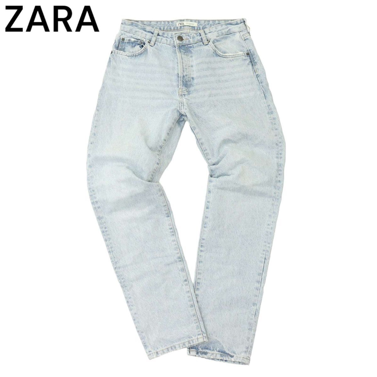 ZARA ザラ マン 現行タグ★ 通年 ウォッシュ加工 スリム テーパード デニム パンツ ジーンズ Sz.32　メンズ　A4B02403_5#R_画像1