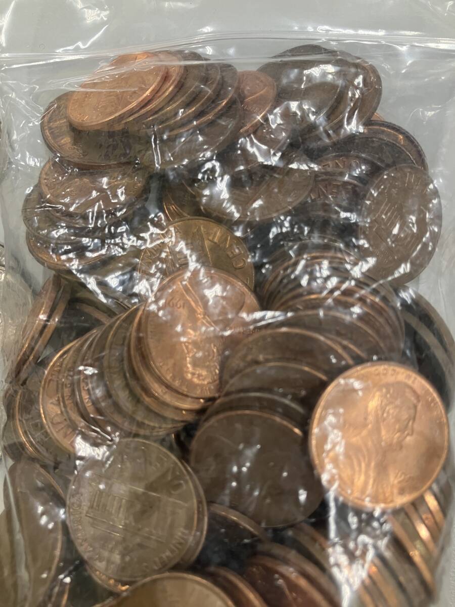 アメリカ硬貨 USA FIVECENTS ONECENT ONEDIME 大量まとめ 945ｇ 現状品 銀貨 白銅貨 レターパックプラス発送 ドル高 円安 の画像6