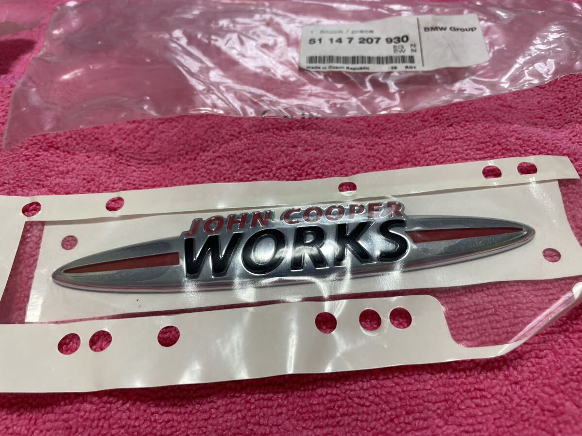  rare * new goods unused *BMW Mini for * John Cooper Works * rom and rear (before and after) emblem set *JOHN COOPER WORKS*R56*R55* Mini Cooper *JCW*MINI