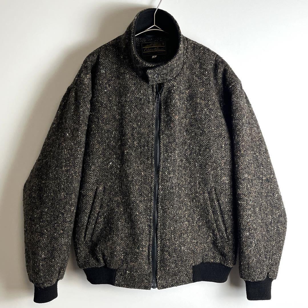 希少】90s Eddie Bauer ツイード ダウンライナー G9 黒タグ - 男性用 希少】90s Eddie Bauer ツイード ダウンライナー G9 黒タグ - 男性用