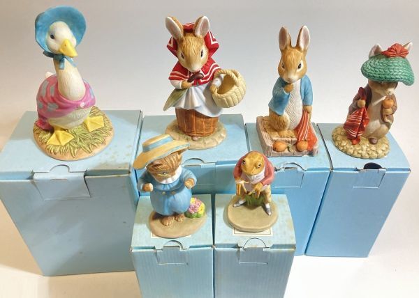 未使用 自宅保管品 THE WORLD OF BEATRIX POTTER ピーターラビット ガーデンフィギュリン まとめてセット 0521