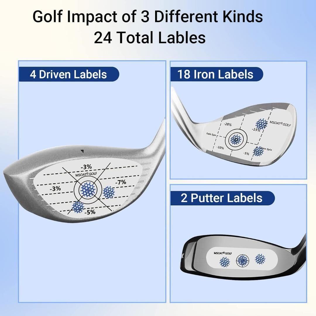 ゴルフ ショット マーカー ゴルフ練習用品 ショットセンサー ラベル　シール　ステッカー _画像6