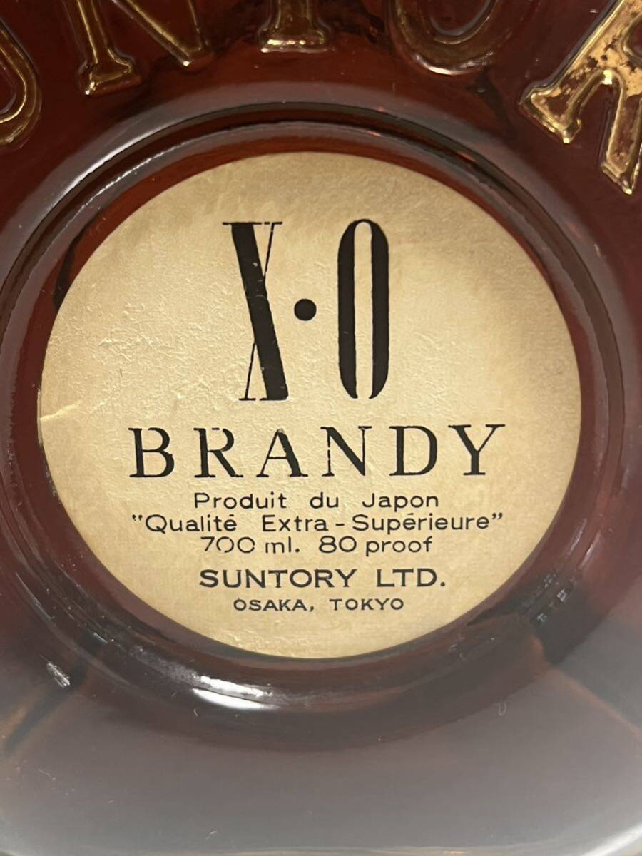 SUNTORY XO BRANDY 古酒サントリー ブランデー700ml特級 未開封 コルク部分難あり送料込_画像5