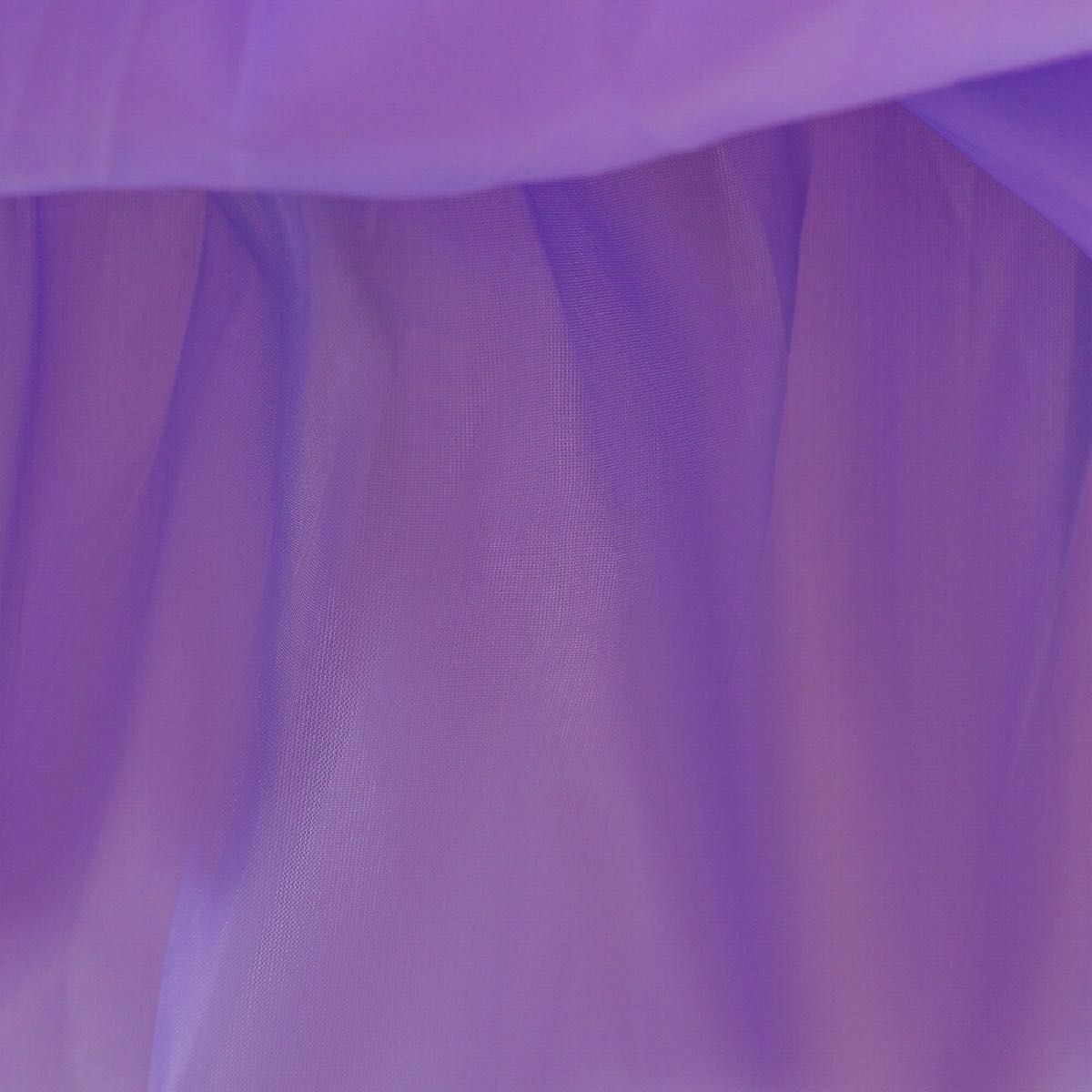 新品　プリンセス　ラプンツェル　キラキラ半袖　ドレス140cm 演奏会 子供ドレス発表会 女の子 パーディーロングドレス ジュニア