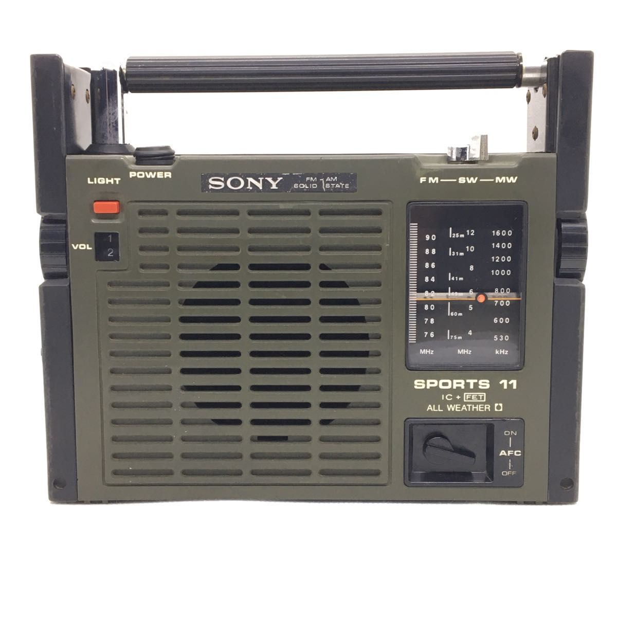 【動作品】SONY ICF-111 Sports11 アドベンチャー仕様・全天候型3バンド高感度ポータブル ラジオ ソニー 