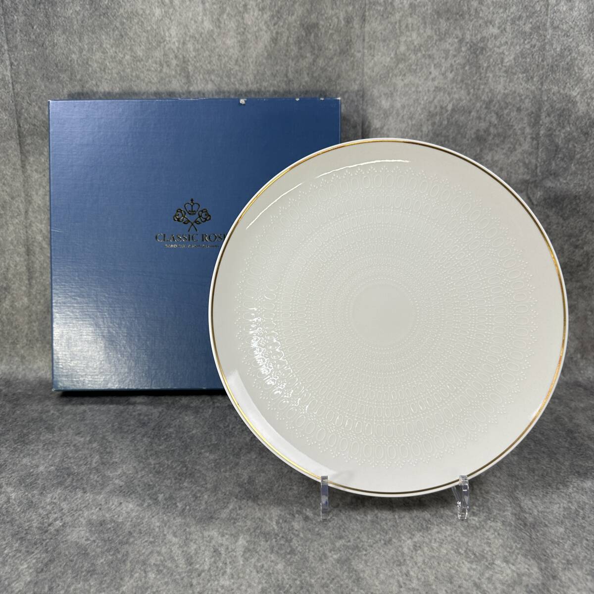 Rosenthal Classic Rose plate 27.5cm gold . white Germany made Rosenthal Classic rose white porcelain ceramics Western-style tableware . plate (RD-059)