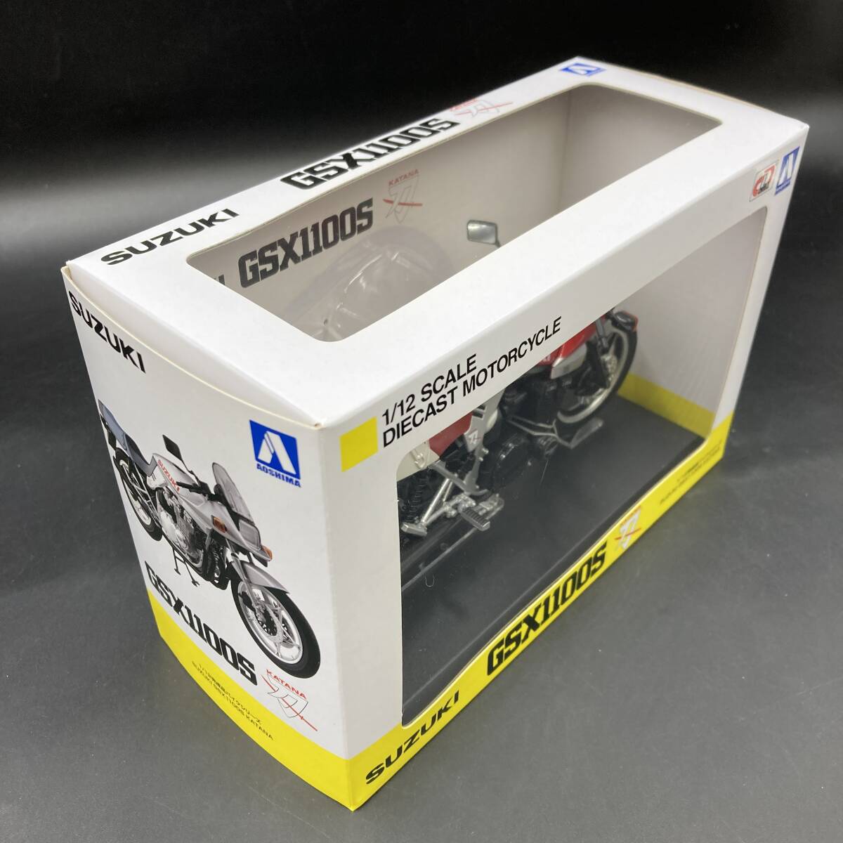 BQ3003 アオシマ 1/12 完成品 バイクシリーズ SUZUKI GSX1100S 刀 ミニカー_画像9