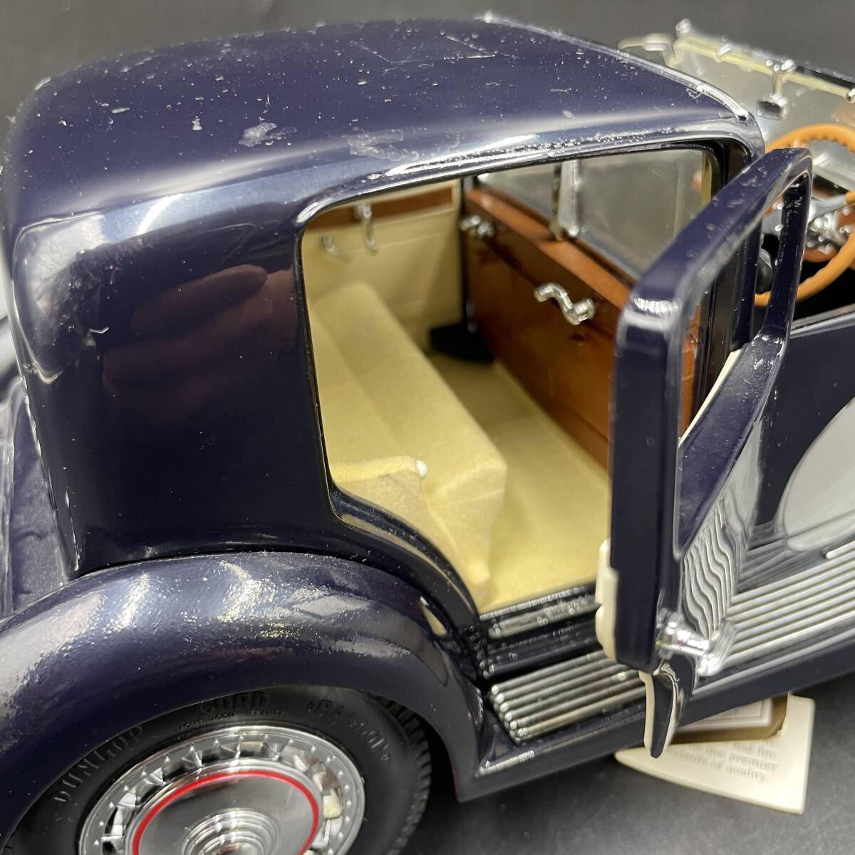 BQ3095 franklin mint precision models フランクリンミント 1931 BUGATTI ROYALE COUPE DE VILLE ミニカー 全長約36cm ジャンク_画像6