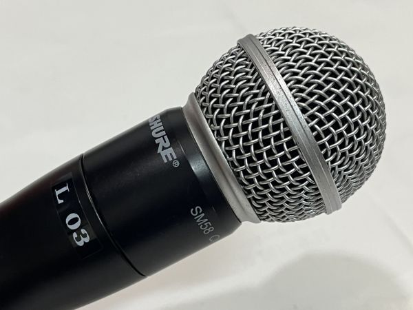 SHURE　UR2-L3HK/SM58　国内正規品　開封未使用品　動作品　美品　擦傷錆汚れ等有り　現状渡し ＊工事設計認証の証明書付_画像2