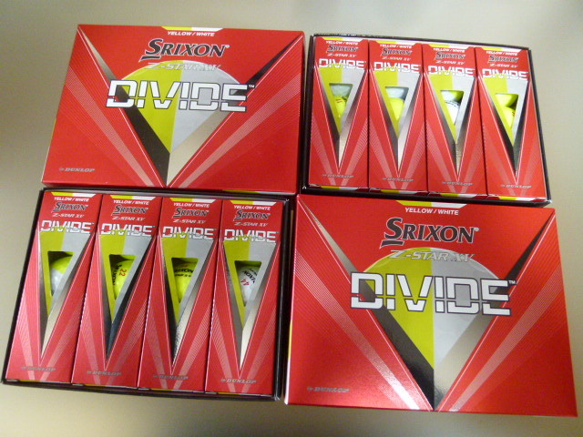 ◆2023年！最新◆SRIXON/スリクソン/日本正規品 NEW Z-STAR XV DIVIDE/イエロー×ホワイト/2ダース/Wナンバー◆松山秀樹！_画像1