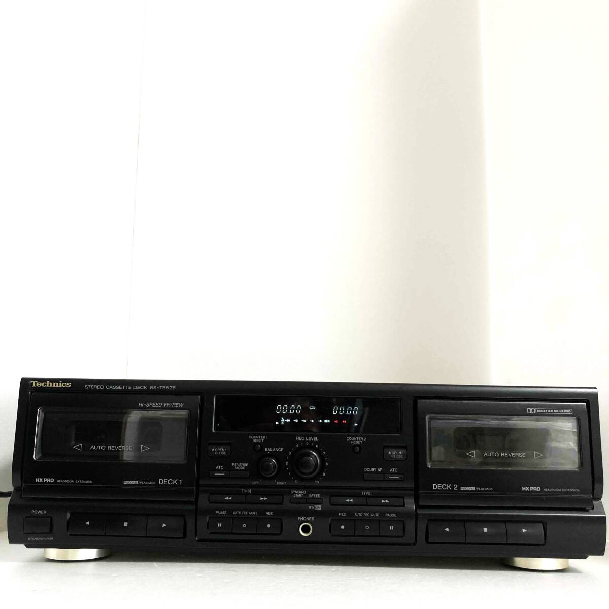Technics RS-TR575 ステレオ カセットデッキ ダブルカセット Stereo Cassette Deck テクニクス 日本製 動作確認済み_画像1