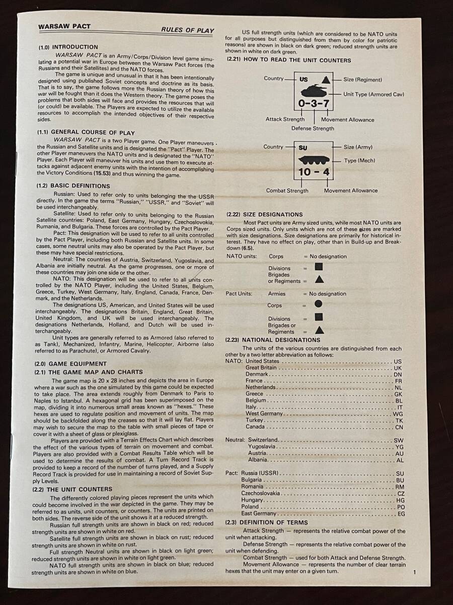 WARSAW PACT, Modern Combat in Europe, Task Force Games, 1980年_画像5