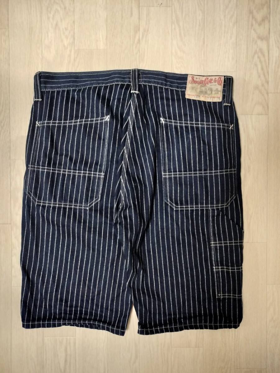 SUGAR CANE/シュガーケン/FICTION ROMANCE/9oz. WABASH STRIPE 8POCKETS ZIP FLY SHORTS/ウォバッシュ染めショーツ/SIZE 34×11 1/2_画像8