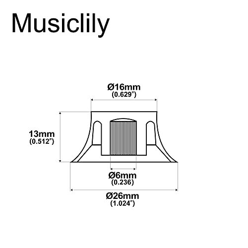 Musiclily 6mmミリ規格ギタートップハットノブ LP レスポールエレキギター用、アンバー(4個入)_画像2