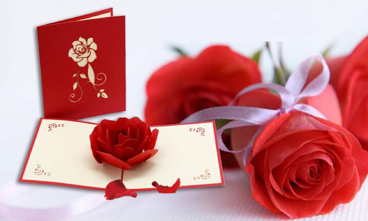 特価！！ グリーティングカード ローズ バレンタインカード 記念日カード メッセージカード 立体ポップアップカード 誕生日カード_画像5