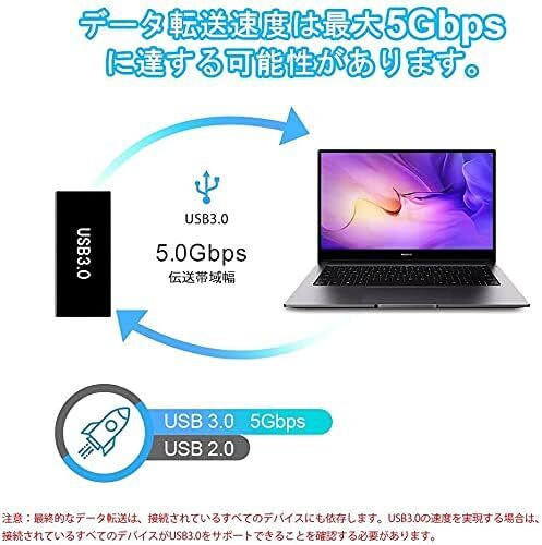 特価！！【 2個セット 】 USB メスメス 中継アダプタ USB3.0 メスメス アダプタ USBケーブル中継用アダプタ 5Gbps超高速データ転送 _画像2