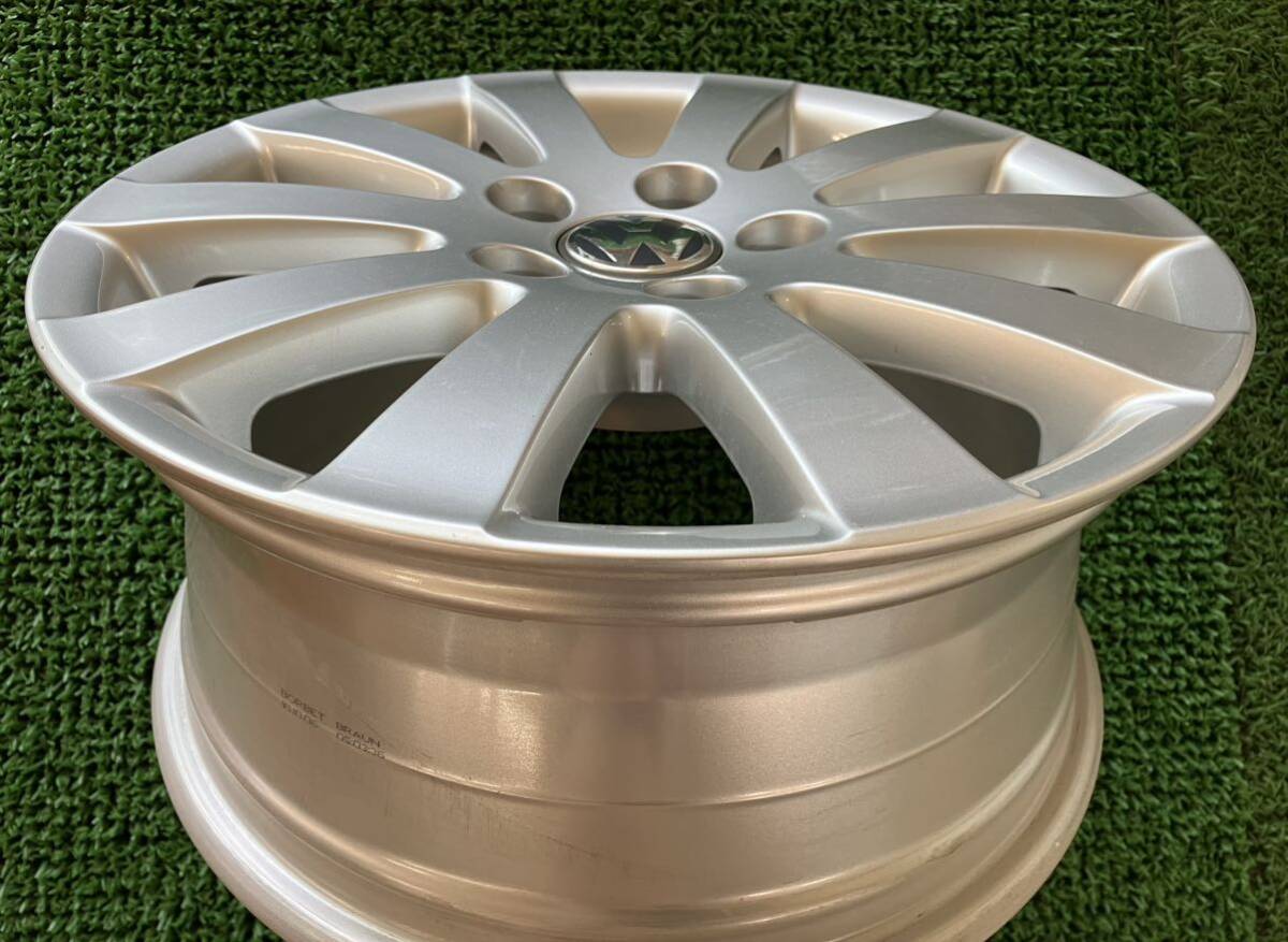 ★BORBET製 フォルクスワーゲン VW パサート 純正 16インチ 16×7J +45 112 5H ハブ:約57.1 4本Set アルミホイール 中古 ★送料無料_画像7