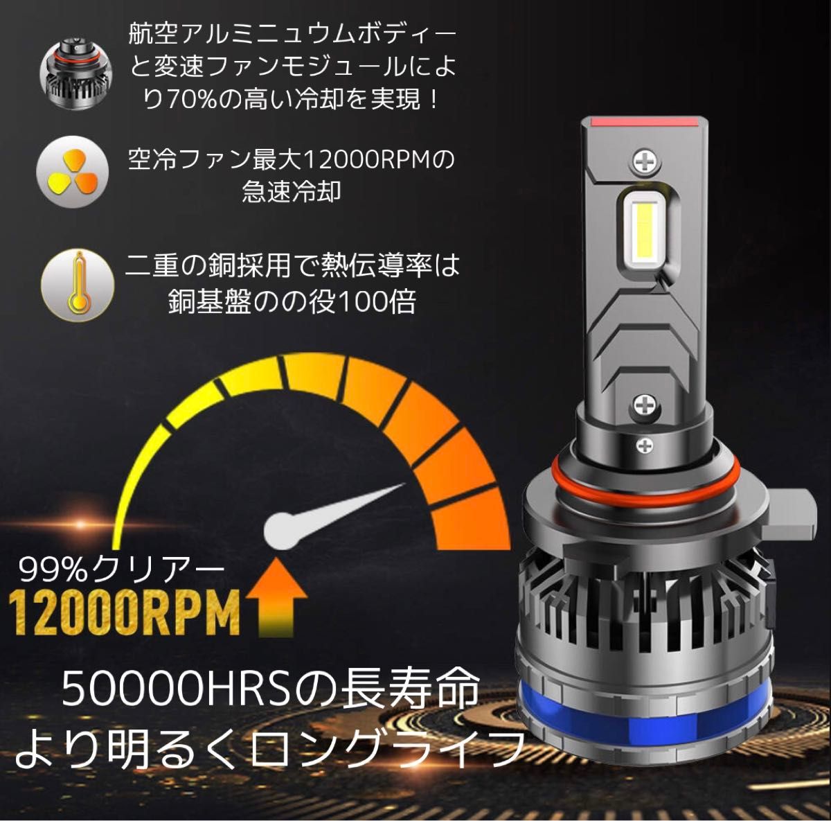 最新最強極光LED ヘッドライト　フォグランプ　h1 H1 40000lm 130w