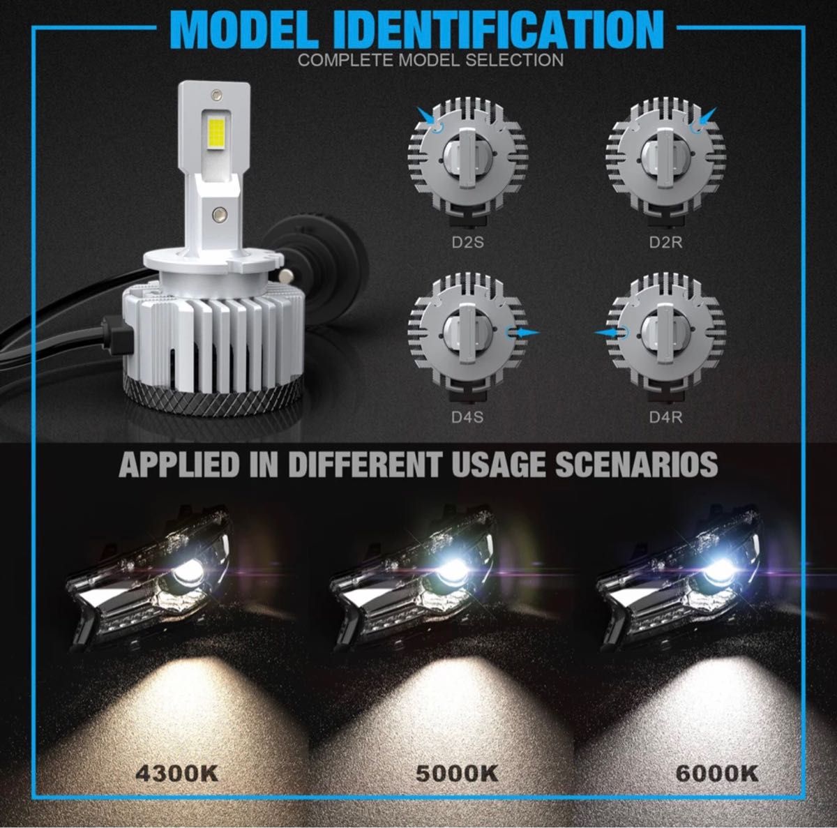 最新hidヘッドライト　LEDヘッドライト　hidからLED変換　裏カバー付き　汎用　d2 爆光 交換バルブ　明るい　HID 