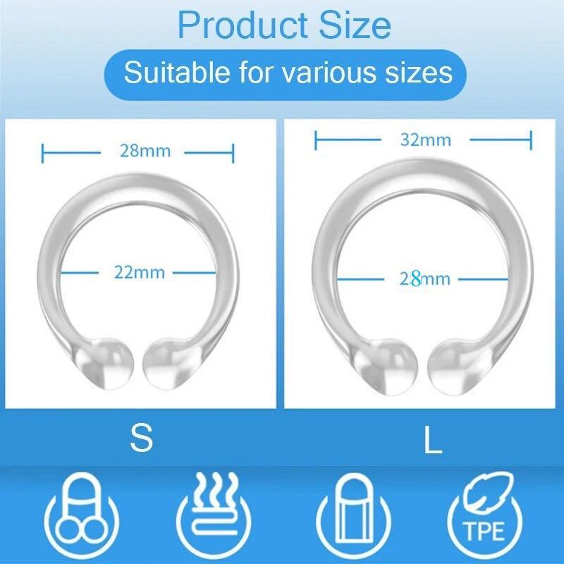 2個入りリング　ペニスリング　シリコン　包茎　矯正　男性　遅延　拡大　延伸　皮　補正　剥く　早漏　グッズ　　サック