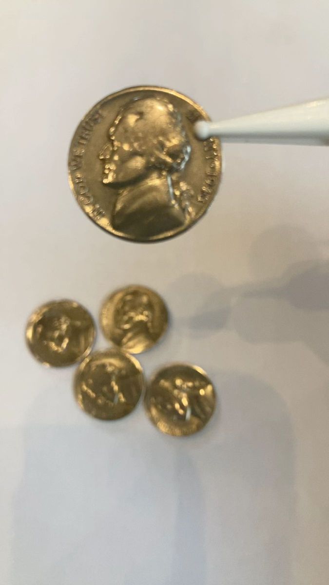 ジェファーソン・銀貨　1943 × 5枚　ウォータイム コイン シルバー