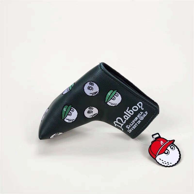 【大人気新品1点】キャディーマルボンゴルフピン型パターカバー磁石開閉タイプ濃い緑