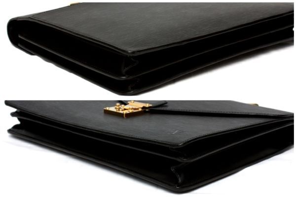 [ ultimate beautiful goods ] Louis * Vuitton LOUIS VUITTON epi business bag briefcase men's nowa-ru black key attaching leather bag A4 m233