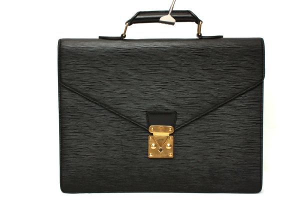 [ ultimate beautiful goods ] Louis * Vuitton LOUIS VUITTON epi business bag briefcase men's nowa-ru black key attaching leather bag A4 m233