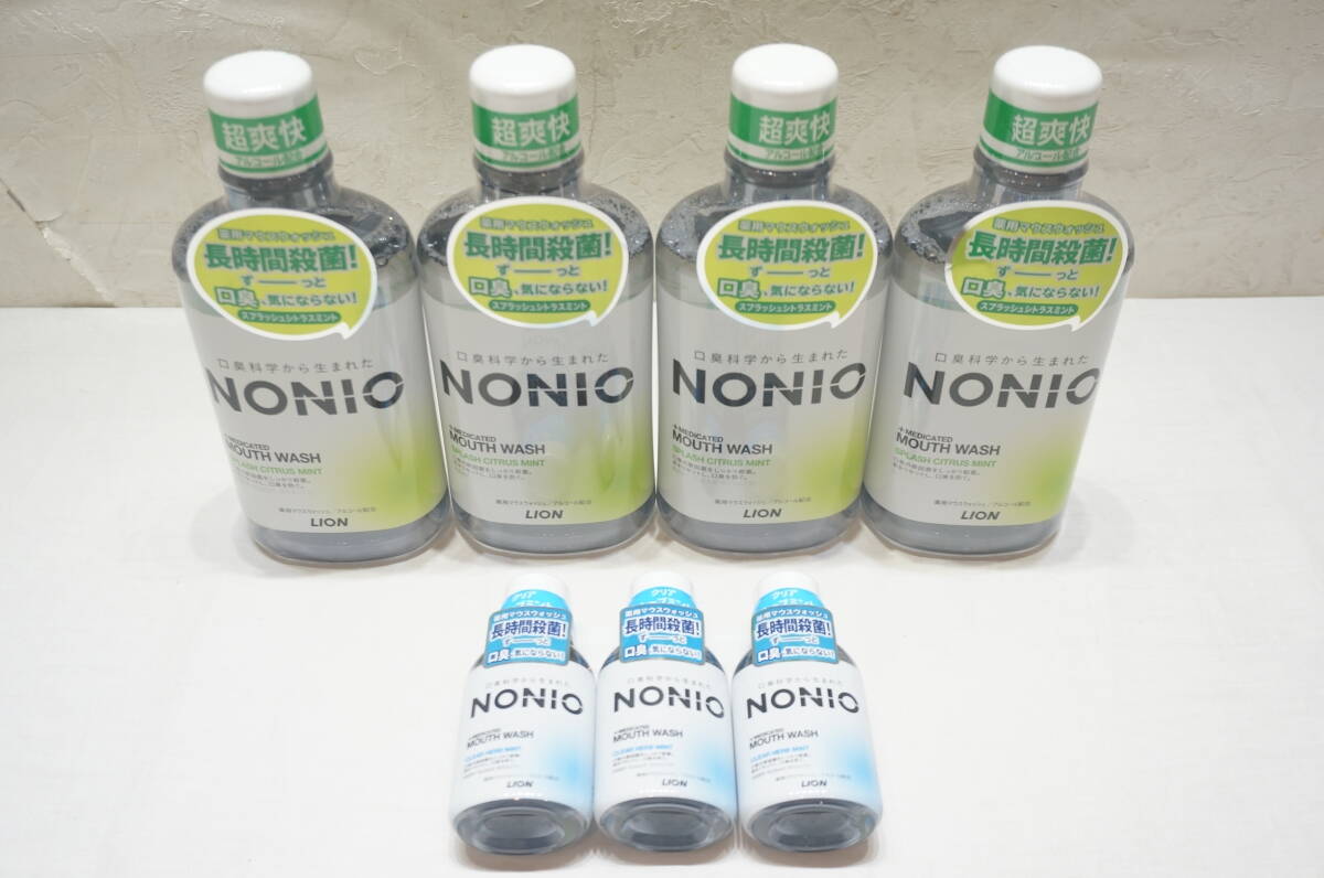 【K21A】大量！NONIO ノニオ マウスウォッシュ まとめ売り 洗口液 スプラッシュシトラスミント 600ml×4点/クリアハーブミント 80ml×3点_画像1