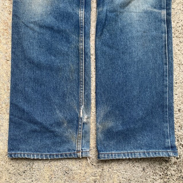 【W32】90s USA製 Levi's 517 ブーツカット デニムパンツ 青■ビンテージ オールド アメリカ古着 リーバイス ジーパン オリジナル ヒゲの画像7