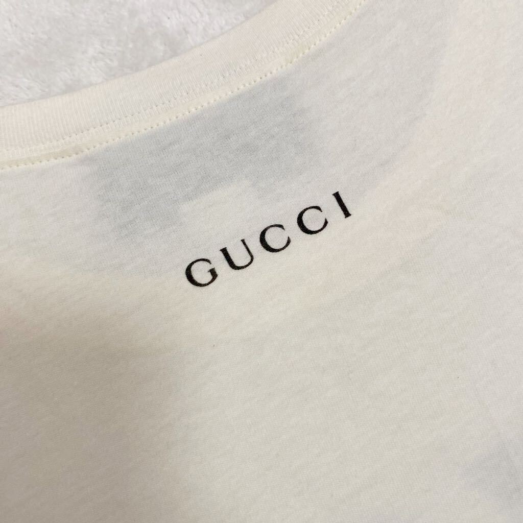 【未着用・現行モデル】 GUCCI グッチ タイガー スパンコール Tシャツ トップス カットソー メンズ バックロゴ 極美品の画像4