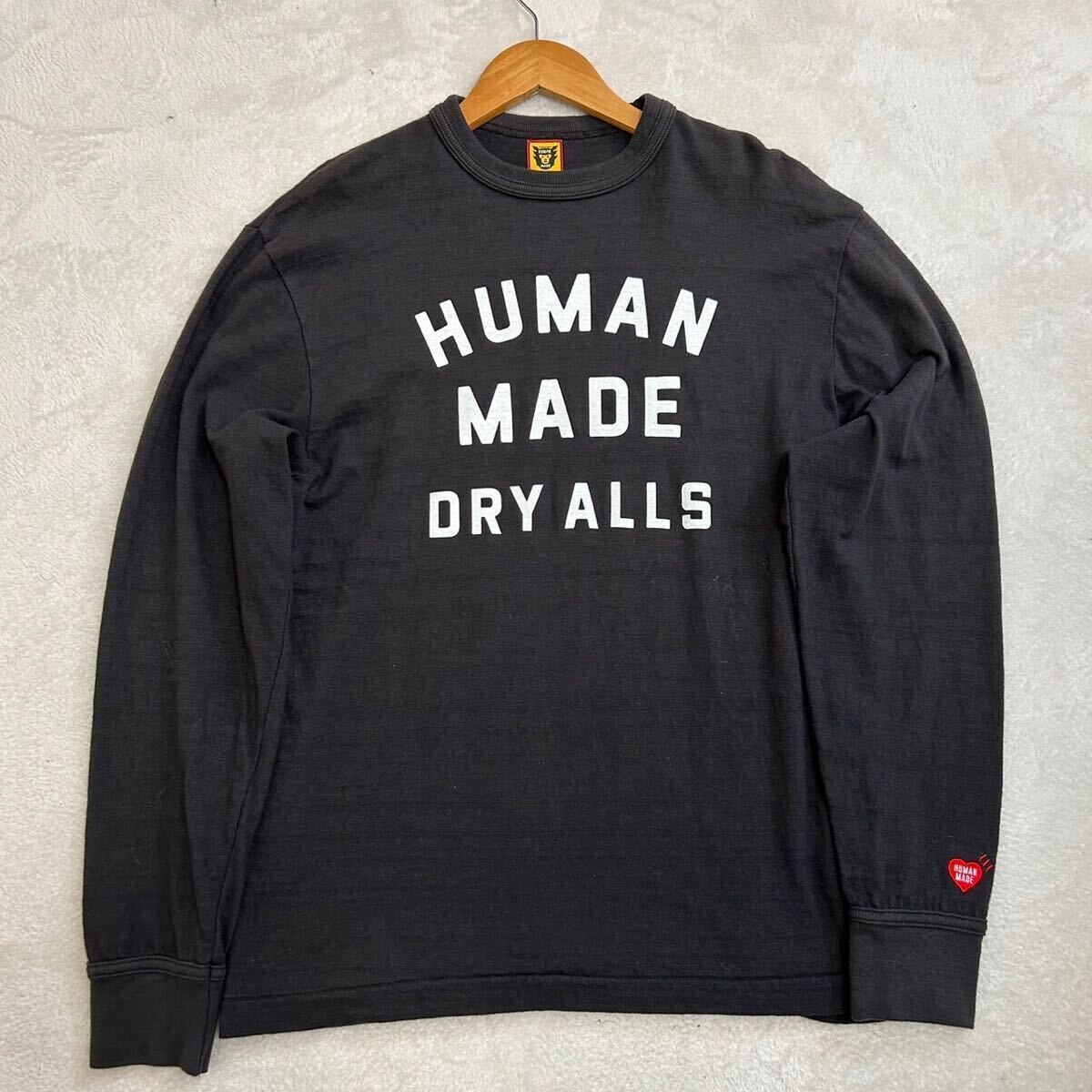 【未使用・現行】 HUMAN MADE ヒューマンメイド 長袖 Tシャツ ロングスリーブ ロンT トップス カットソー DAY ALLS グラフィック M メンズの画像1