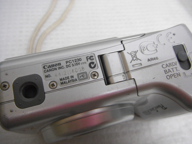 Canon キヤノン PowerShot A550 PC1230 デジカメ コンパクトデジタルカメラ シルバー 電池式 動作確認済 定形外郵便350円 B6-Aの画像6