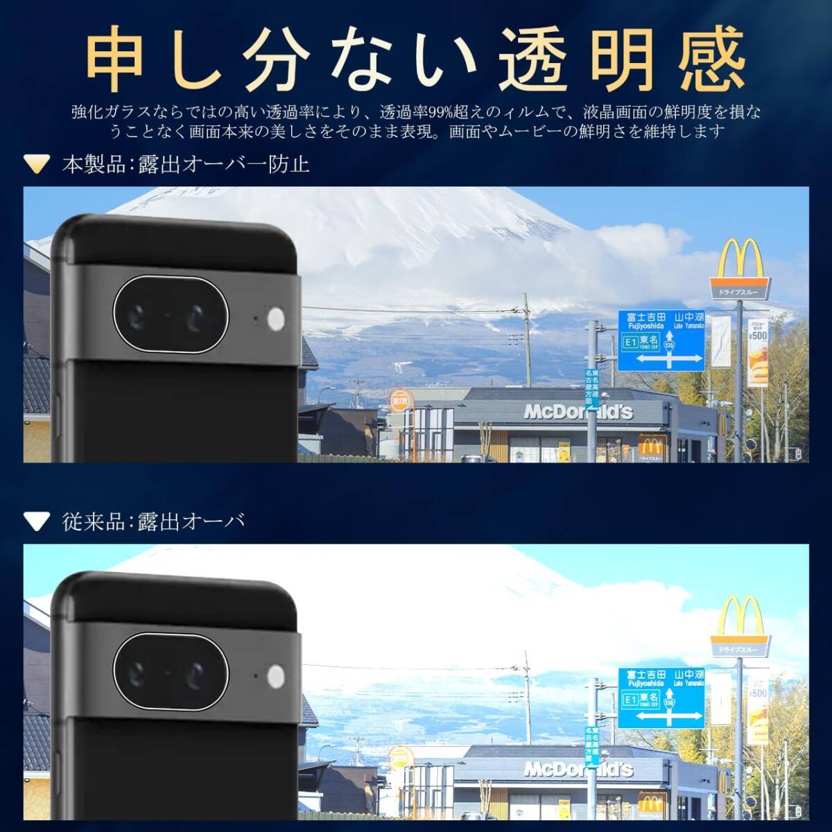 日本製 旭硝子 カメラ 3枚 極薄 3D Touch対応 Google Pixel 8a グーグル ピクセル 硬度9H 高透過 貼り付け簡単 保護 フィルム ガラス