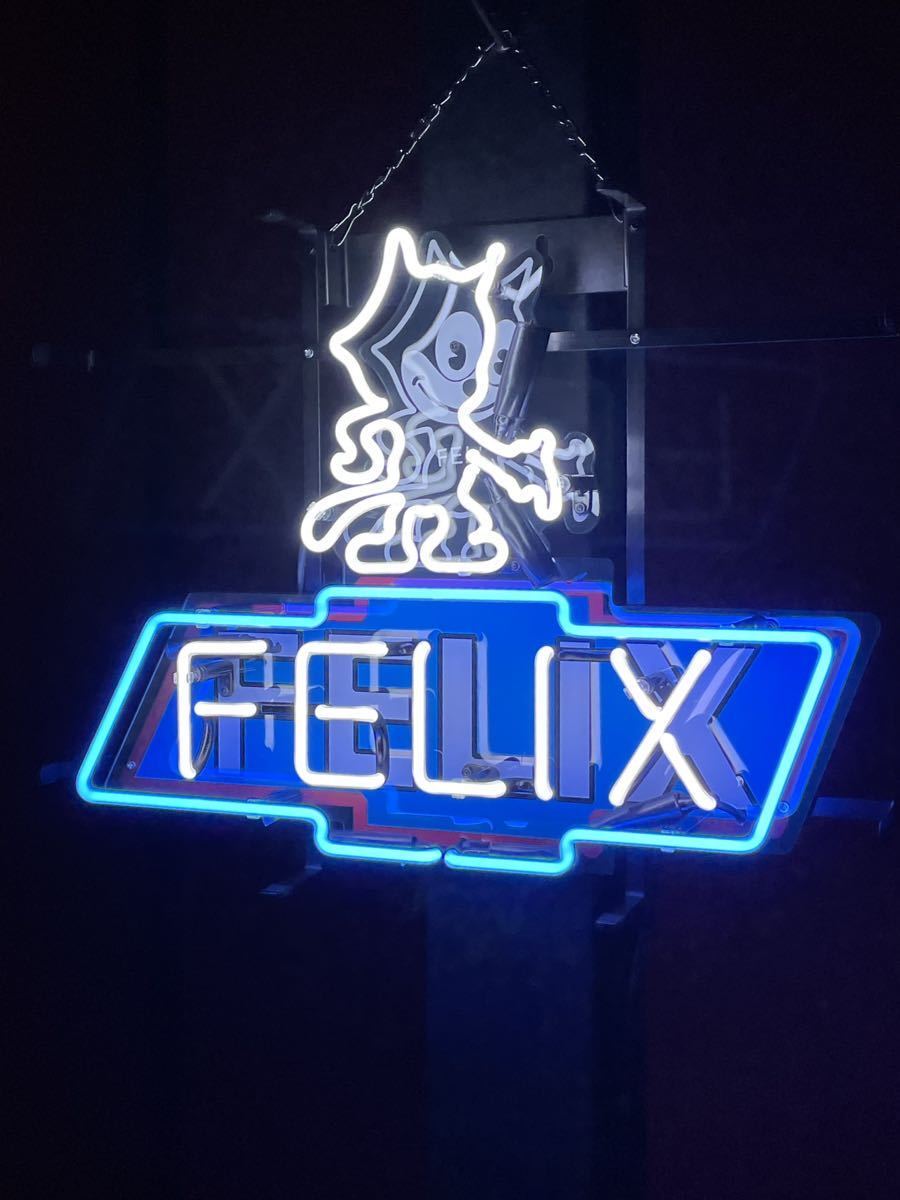 フィリックス Felix ネオン 看板 シボレー ローライダー インパラ アメリカン雑貨 アメキャラ ガレージ ホットロッド USDM 北米 ベルエア_画像3