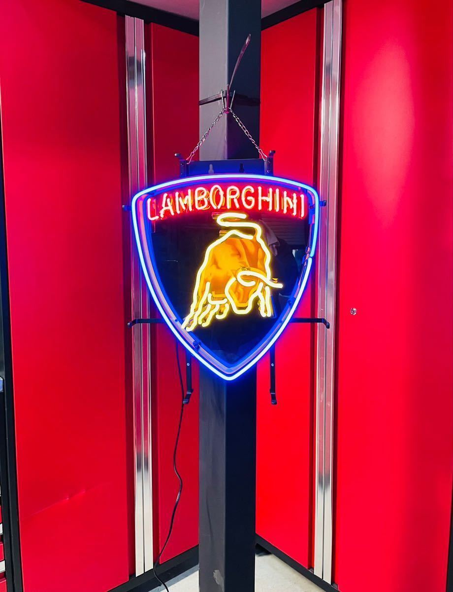  Lamborghini neon signboard lighting Aventador ula can McLAREN garage Benz Bentley BMW Maserati high class car LAMBORGHINI