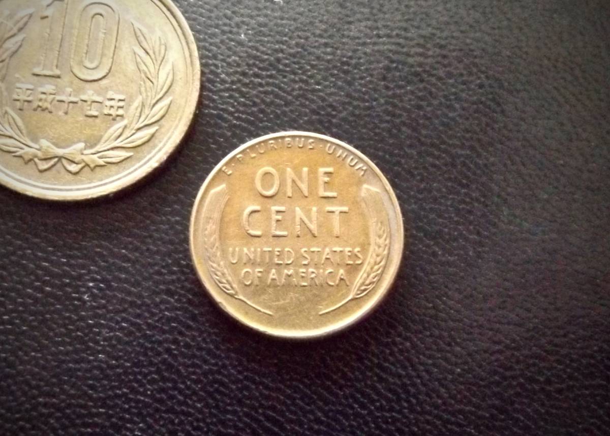 麦ペニー　アメリカ合衆国　1セントコイン　1953年　S刻印　　送料無料（8947）リンカーン　USA 貨幣　お金 貨幣　硬貨　　_画像1