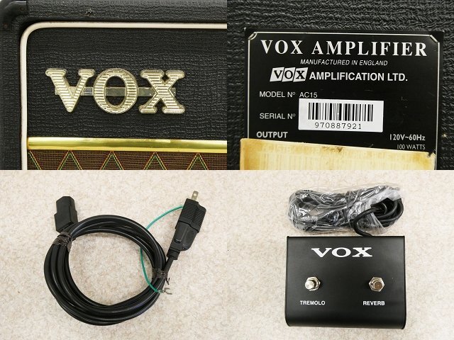○ VOX AMPLIFIER ヴォックス AMPLIFICATION AC15TBX ギターアンプ コンボアンプ オーディオ機器 音響機器 【 難あり 】_画像10
